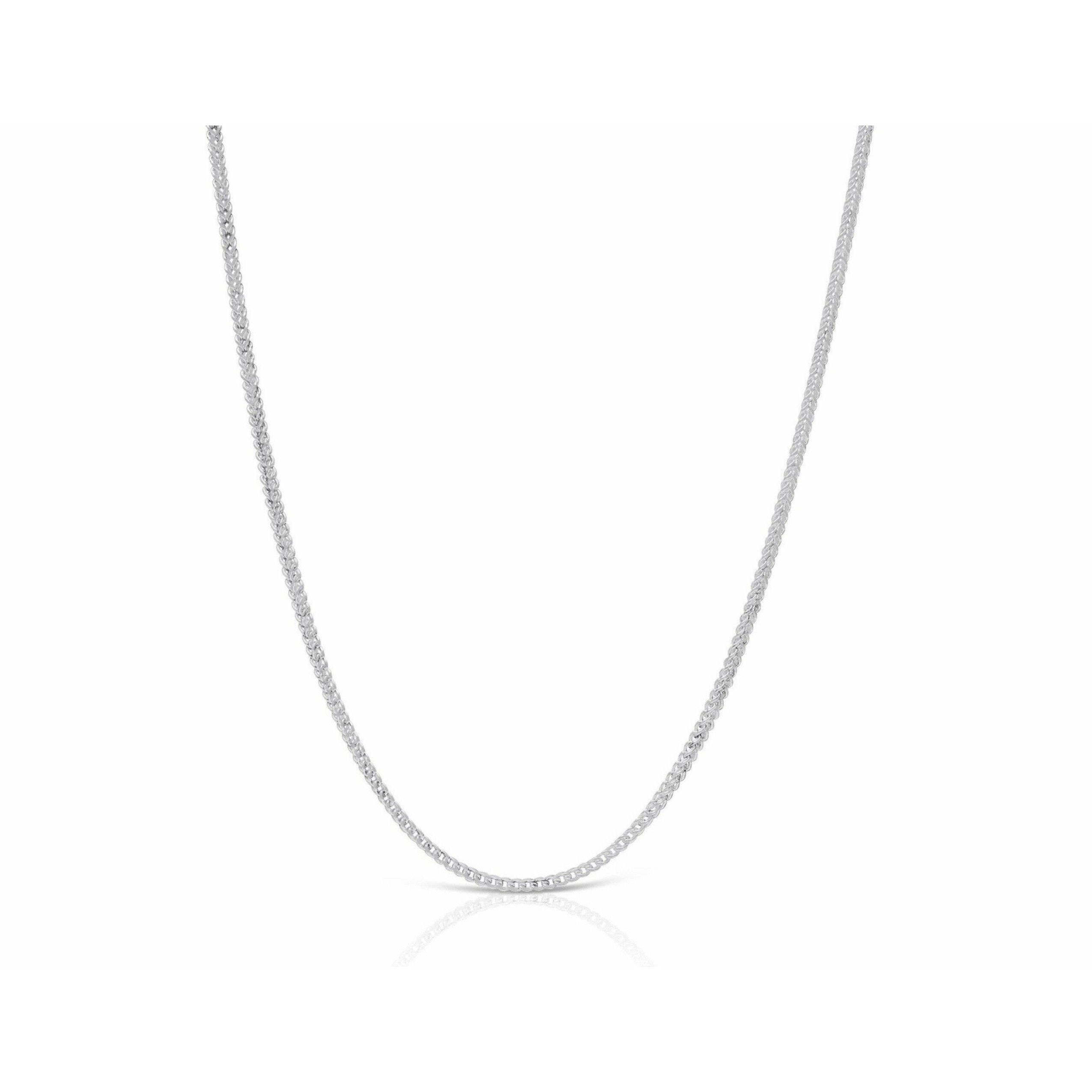 Men's 3MM White Gold Franco Necklace - House of Jewels Miami