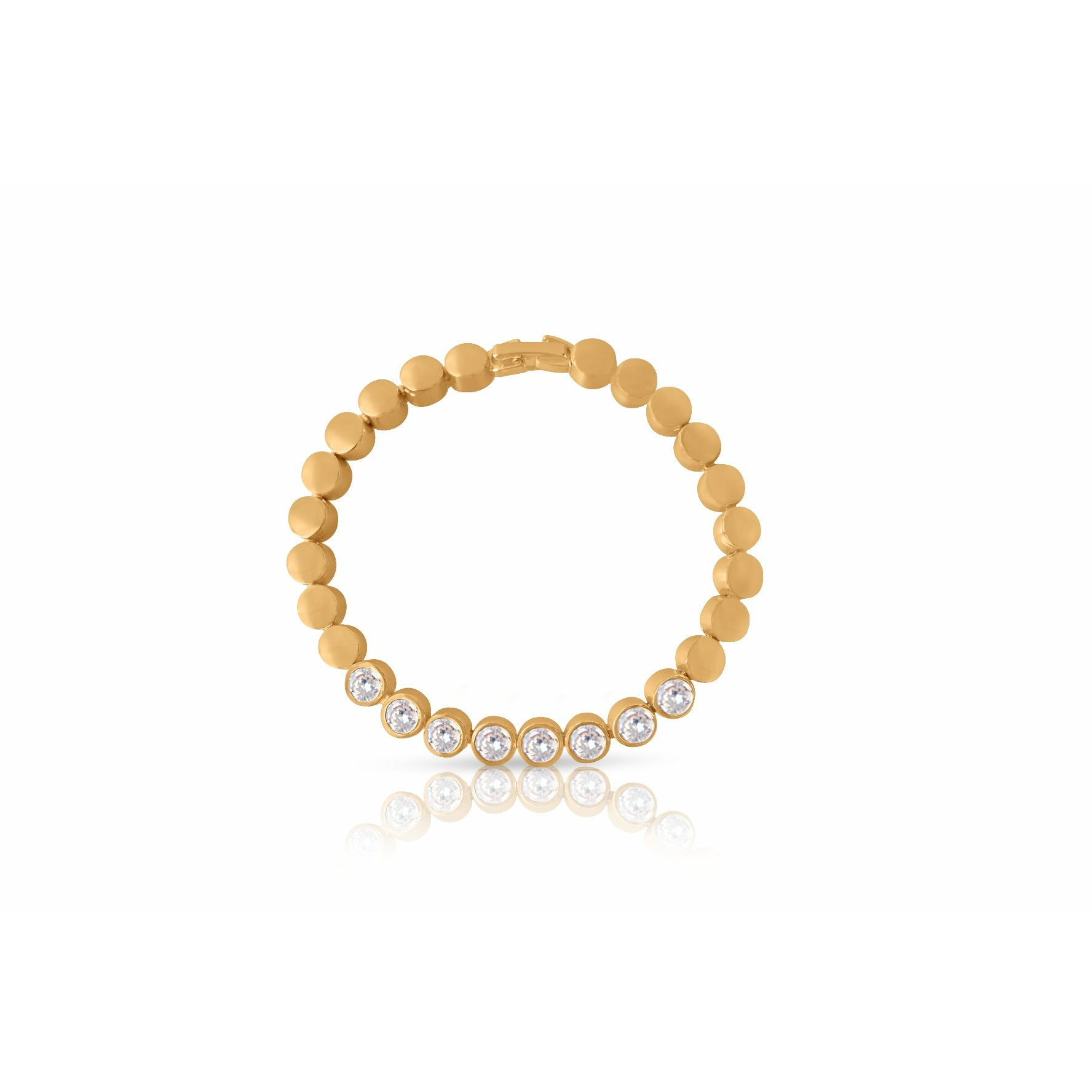 Bezel Tennis Bracelet - White Zircon 💧 - House of Jewels Miami