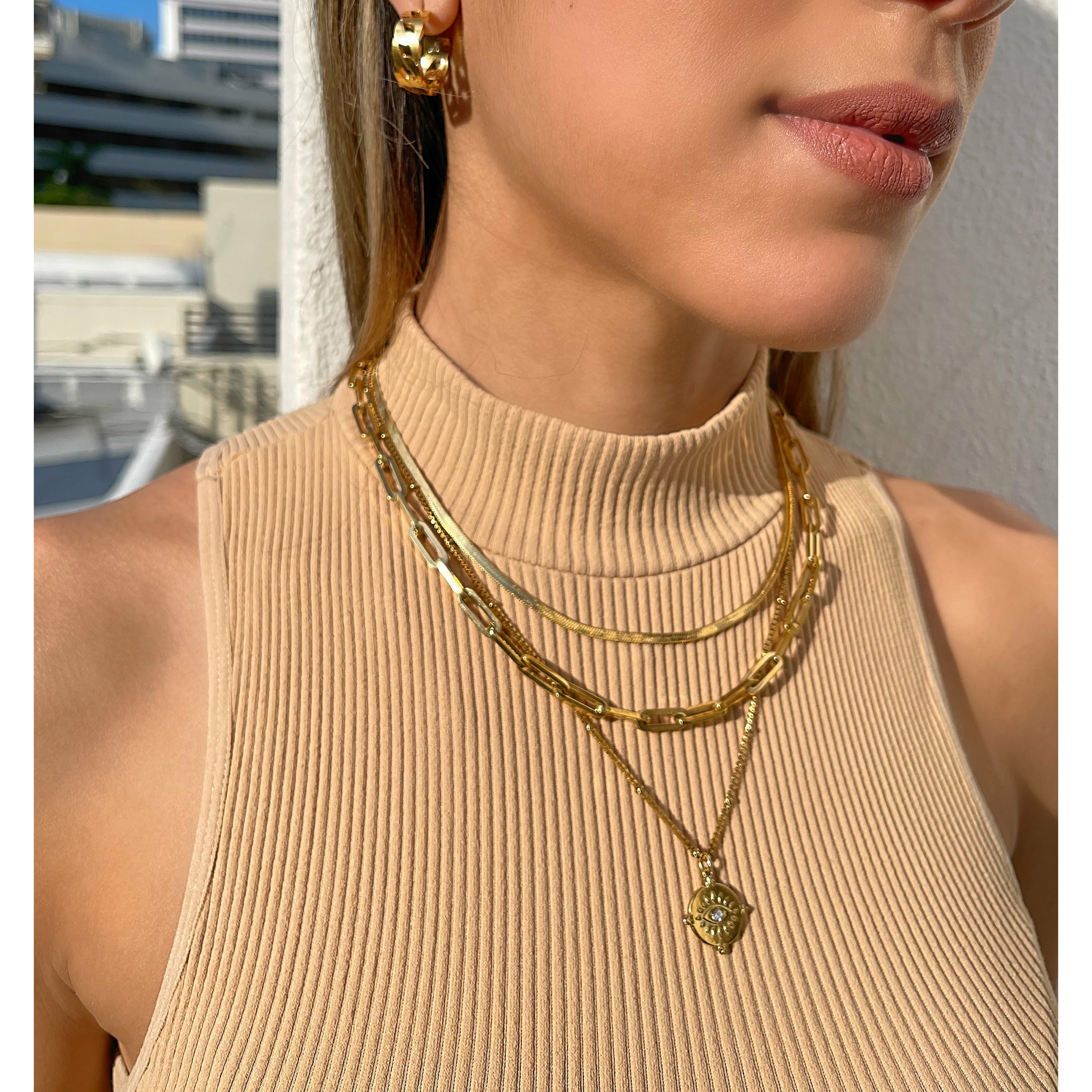 Caicos Paper Clip Necklace 💧 - House of Jewels Miami